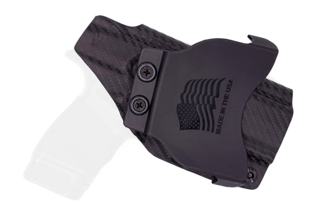 Rounded OWB KYDEX Paddle Holster Springfield Hellcat Left Hand Carbon Fiber - Rounded