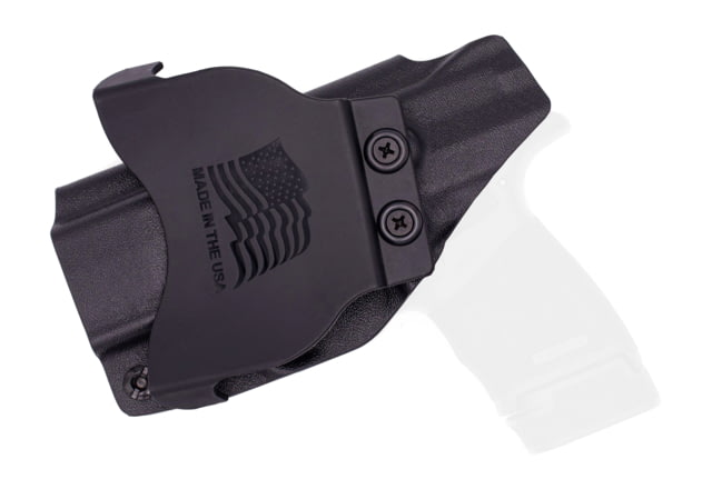 Rounded OWB KYDEX Paddle Holster Springfield Hellcat Right Hand Black - Rounded