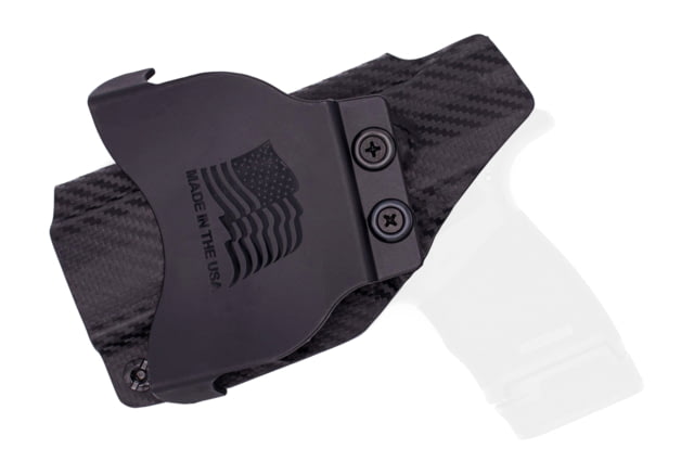 Rounded OWB KYDEX Paddle Holster Springfield Hellcat Right Hand Carbon Fiber - Rounded