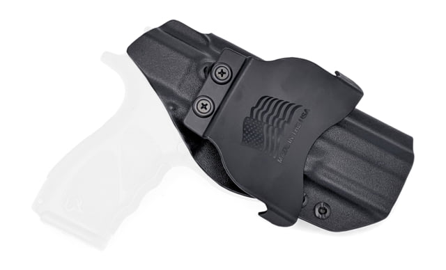 Rounded OWB KYDEX Paddle Holster Taurus TH9/TH40 Full Size Left Hand Black - Rounded
