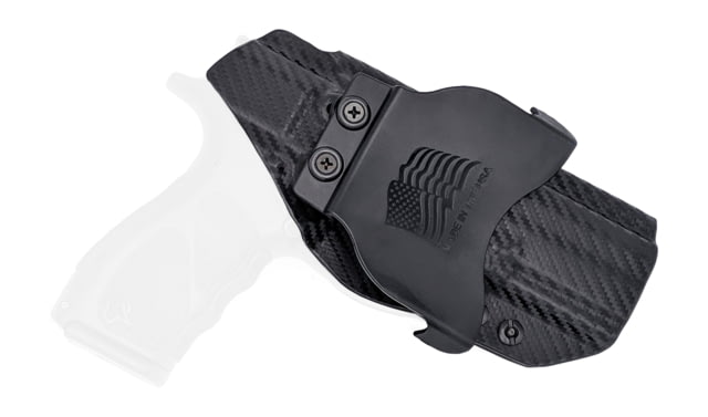 Rounded OWB KYDEX Paddle Holster Taurus TH9/TH40 Full Size Left Hand Carbon Fiber - Rounded