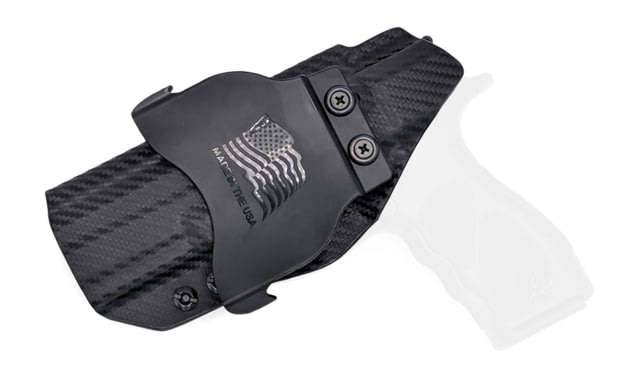 Rounded OWB KYDEX Paddle Holster Taurus TH9/TH40 Full Size Right Hand Carbon Fiber - Rounded