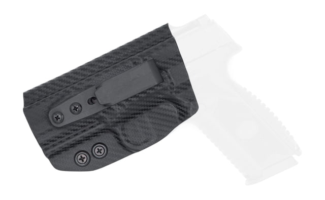Rounded Tuckable IWB KYDEX Holster FN Herstal 509 Compact Left Hand Carbon Fiber - Rounded