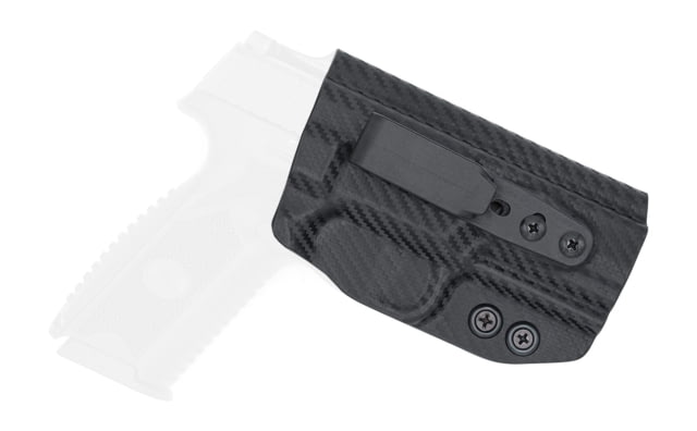 Rounded Tuckable IWB KYDEX Holster FN Herstal 509 Compact Right Hand Carbon Fiber - Rounded
