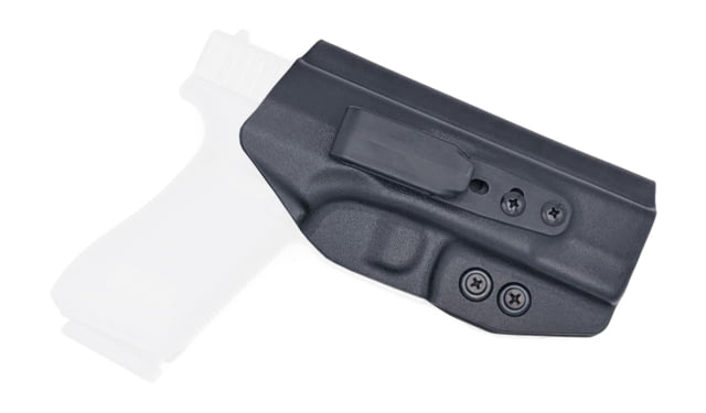 Rounded Tuckable IWB KYDEX Holster Glock  Ambidextrous Black GLvd - Rounded