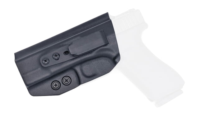 Rounded Tuckable IWB KYDEX Holster Glock  Gen 1-5 Left Hand Black - Rounded