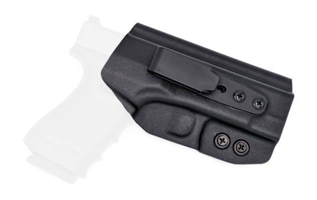 Rounded Tuckable IWB KYDEX Holster Glock 19/19X/23/32/45 Gen 1-5 Ambidextrous Black - Rounded