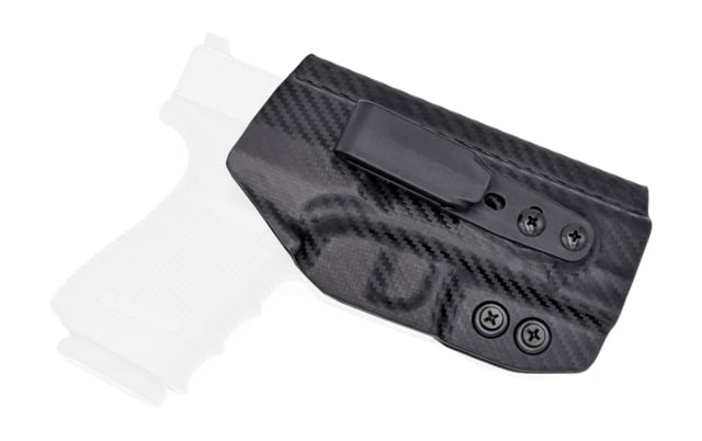 Rounded Tuckable IWB KYDEX Holster Glock 19/19X/23/32/45 Gen 1-5 Ambidextrous Carbon Fiber - Rounded