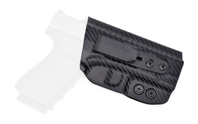 Rounded Tuckable IWB KYDEX Holster Glock 19/19X/23/32/45 Gen 1-5 Right Hand Carbon Fiber - Rounded