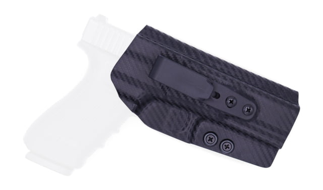 Rounded Tuckable IWB KYDEX Holster Glock  Ambidextrous Carbon Fiber - Rounded