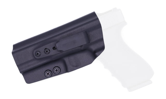 Rounded Tuckable IWB KYDEX Holster Glock  Left Hand Black - Rounded