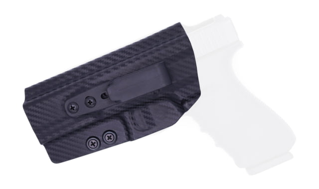 Rounded Tuckable IWB KYDEX Holster Glock  Left Hand Carbon Fiber - Rounded