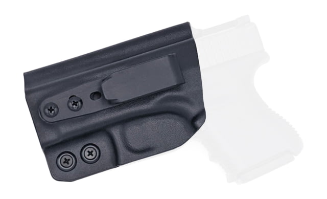 Rounded Tuckable IWB KYDEX Holster Glock Gen 1-5 Left Hand Black - Rounded