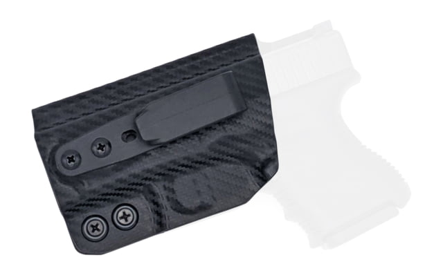 Rounded Tuckable IWB KYDEX Holster Glock  Gen 1-5 Left Hand Carbon Fiber - Rounded