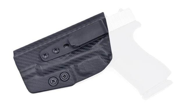 Rounded Tuckable IWB KYDEX Holster Glock 48 Left Hand Carbon Fiber - Rounded