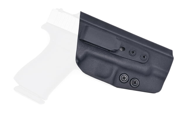 Rounded Tuckable IWB KYDEX Holster Glock 48 Right Hand Black - Rounded