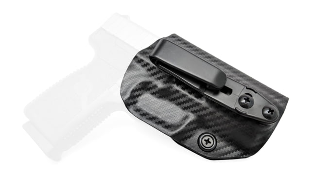 Rounded Tuckable IWB KYDEX Holster Kahr CW9 Ambidextrous Carbon Fiber Black CEB000108 - Rounded Gear