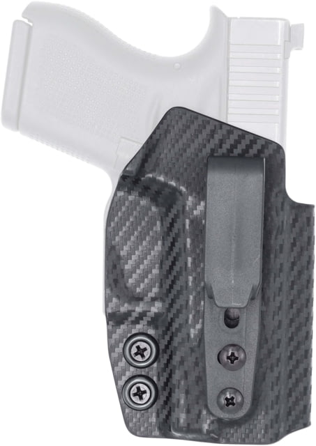 Rounded Tuckable IWB KYDEX Holster Optics Ready for Glock 43 Ambidextrous Carbon Fiber Black - Rounded
