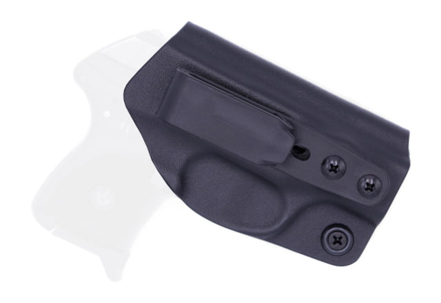 Rounded Tuckable IWB KYDEX Holster Ruger LCP Ambidextrous Black CEB000490 - Rounded