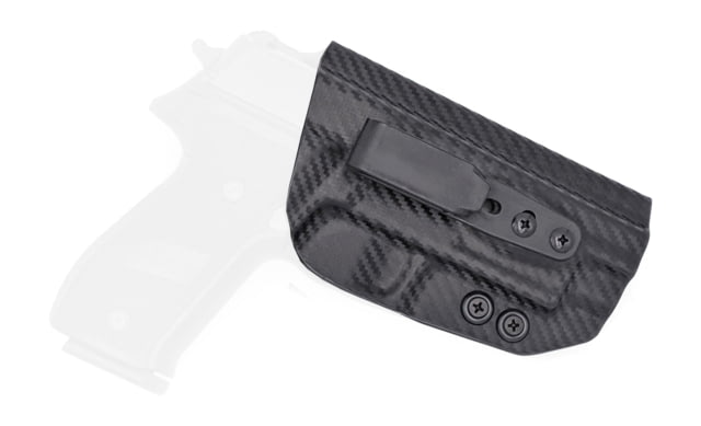 Rounded Tuckable IWB KYDEX Holster Sig Sauer P220 w/Rail Right Hand Carbon Fiber Black CEB000804 - Rounded