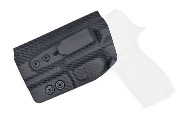 Rounded Tuckable IWB KYDEX Holster Sig Sauer P320 Compact/Carry Left Hand Carbon Fiber - Rounded