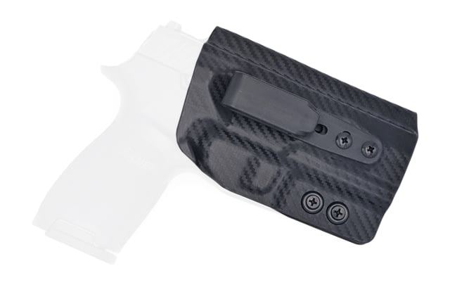 Rounded Tuckable IWB KYDEX Holster Sig Sauer P320 Compact/Carry Right Hand Carbon Fiber - Rounded