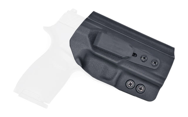 Rounded Tuckable IWB KYDEX Holster Sig Sauer P320 Full Size Ambidextrous Black - Rounded