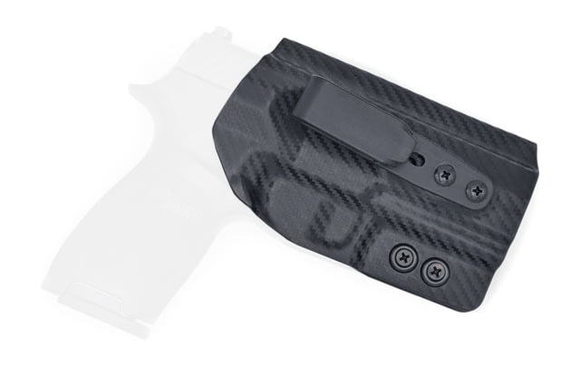 Rounded Tuckable IWB KYDEX Holster Sig Sauer P320 Full Size Ambidextrous Carbon Fiber - Rounded
