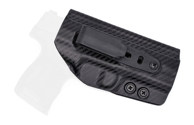 Rounded Tuckable IWB KYDEX Holster Sig Sauer P365 XL Ambidextrous Carbon Fiber - Rounded