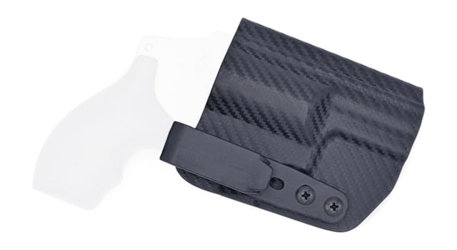 Rounded Tuckable IWB KYDEX Holster Smith & Wesson J-Frame 442/642 Ambidextrous Carbon Fiber - Rounded