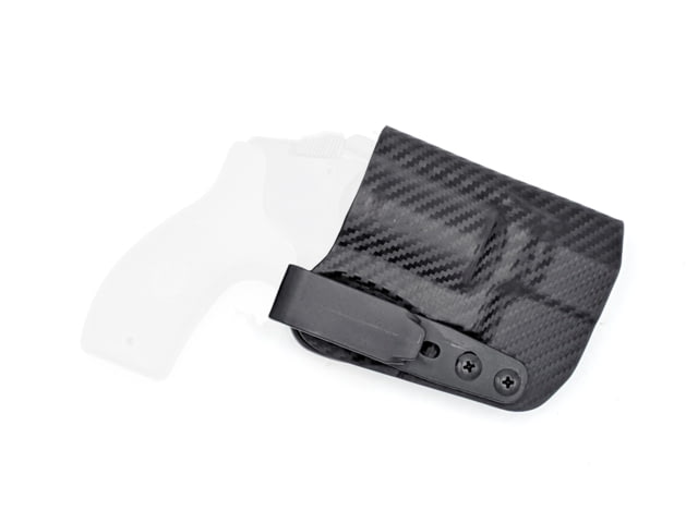 Rounded Tuckable IWB KYDEX Holster Smith & Wesson M&P Bodyguard 38 Ambidextrous Carbon Fiber - Rounded