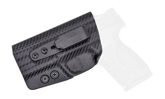Rounded Tuckable IWB KYDEX Holster Smith & Wesson M&P M2.0 Left Hand Carbon Fiber - Rounded