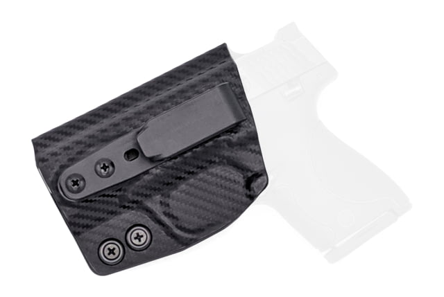 Rounded Tuckable IWB KYDEX Holster Smith & Wesson M&P SHIELD 9mm/40SW Left Hand Carbon Fiber - Rounded