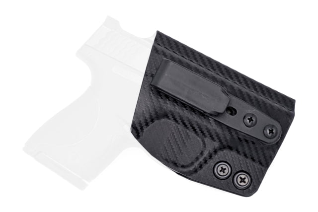 Rounded Tuckable IWB KYDEX Holster Smith & Wesson M&P SHIELD 9mm/40SW Right Hand Carbon Fiber - Rounded