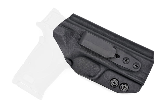 Rounded Tuckable IWB KYDEX Holster Smith & Wesson M&P SHIELD 9mm EZ Ambidextrous Black - Rounded