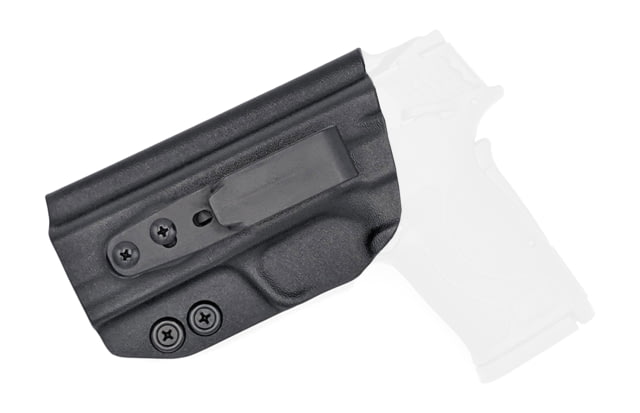 Rounded Tuckable IWB KYDEX Holster Smith & Wesson M&P SHIELD 9mm EZ Left Hand Black - Rounded