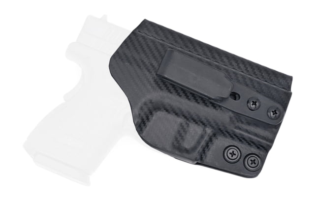 Rounded Tuckable IWB KYDEX Holster Springfield XD 4in Full Size Service Model Gen1 Ambidextrous Carbon Fiber - Rounded