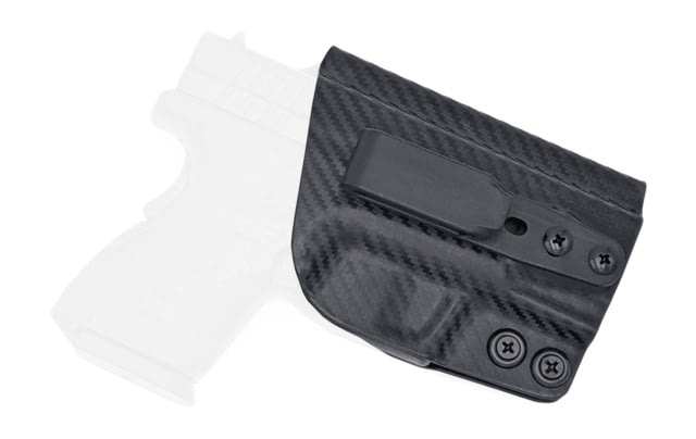 Rounded Tuckable IWB KYDEX Holster Springfield XD 4in Full Size Service Model Gen1 Right Hand Carbon Fiber - Rounded