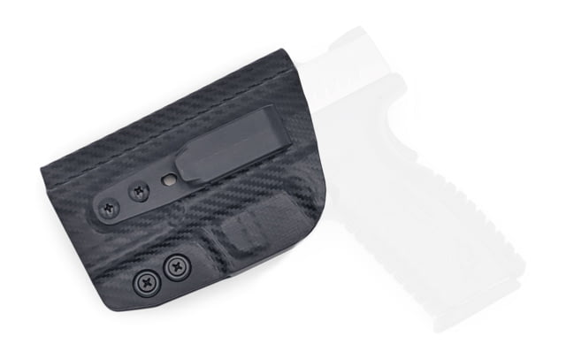 Rounded Tuckable IWB KYDEX Holster Springfield XD-M 5.25in Left Hand Carbon Fiber Black CEB000251 - Rounded