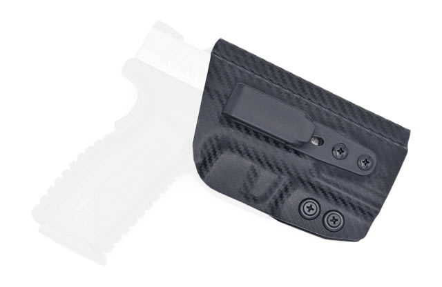 Rounded Tuckable IWB KYDEX Holster Springfield XD-M 5.25in Right Hand Carbon Fiber Black CEB000249 - Rounded