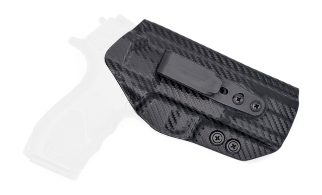 Rounded Tuckable IWB KYDEX Holster Taurus TH9/TH40 Full Size Ambidextrous Carbon Fiber Black CEB000447 - Rounded