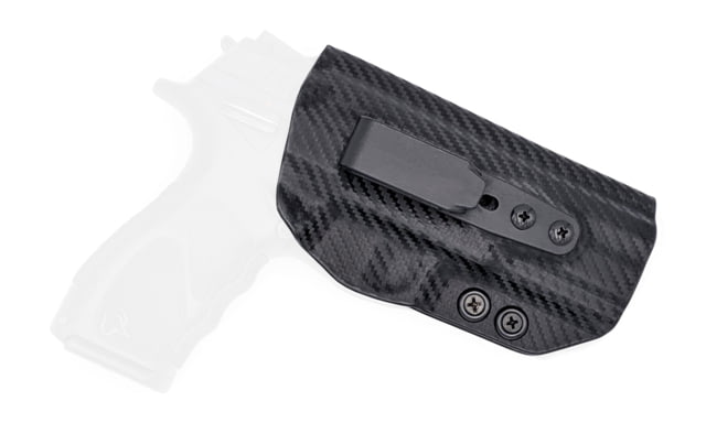 Rounded Tuckable IWB KYDEX Holster Taurus TH9/TH40 Full Size Right Hand Carbon Fiber Black CEB000450 - Rounded