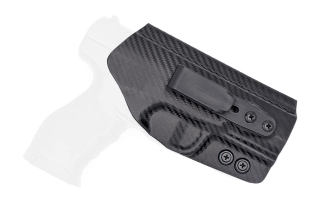 Rounded Tuckable IWB KYDEX Holster Walther Creed Ambidextrous Carbon Fiber Black - Rounded