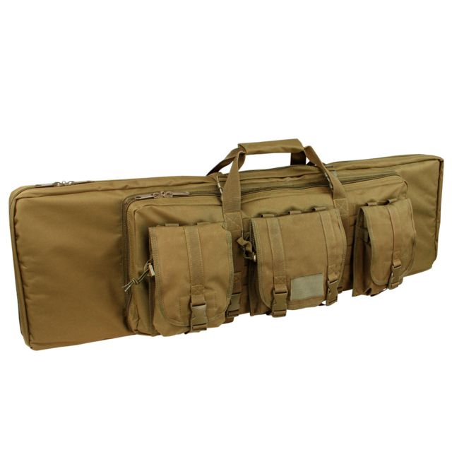 Condor Outdoor 42in Double Rifle Case Coyote Brown - Condor Outdoor