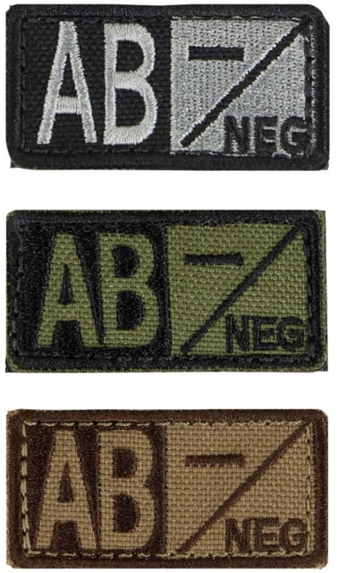 Condor Outdoor Blood Type Patch 6 Pcs/Pack ABneg Foliage/Black - Condor Outdoor