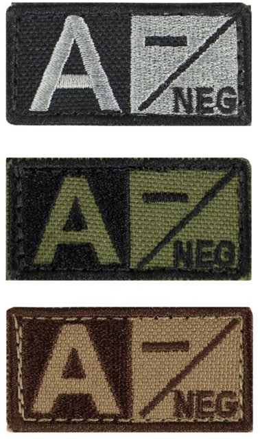 Condor Outdoor Blood Type Patch 6 Pcs/Pack Aneg Coyote Tan - Condor Outdoor