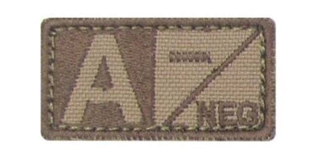 Condor Outdoor Blood Type Patch 6 Pcs/Pack Aneg Coyote Brown - Condor Outdoor