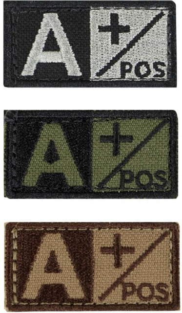 Condor Outdoor Blood Type Patch 6 Pcs/Pack Apos Olive Drab/Black 1 - Condor Outdoor
