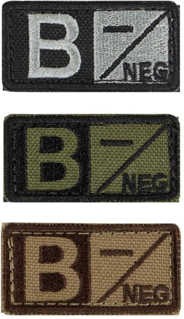 Condor Outdoor Blood Type Patch 6 Pcs/Pack Bneg Coyote Tan - Condor Outdoor