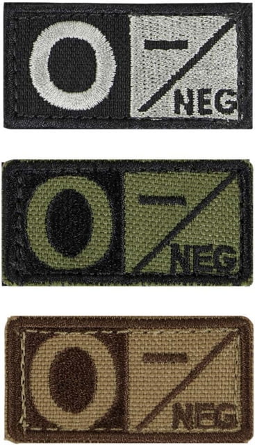 Condor Outdoor Blood Type Patch 6 Pcs/Pack Oneg Foliage/Black - Condor Outdoor